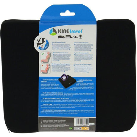 Coussin correcteur assise auto en mousse 38,5 x 32 x 7/4,5 cm - KINE TRAVEL - développés et testés avec un kiné