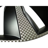 Lot de 4 Enjoliveurs 16 pouces - WRC - Bicolor noir & Carbon Style - facile a installer
