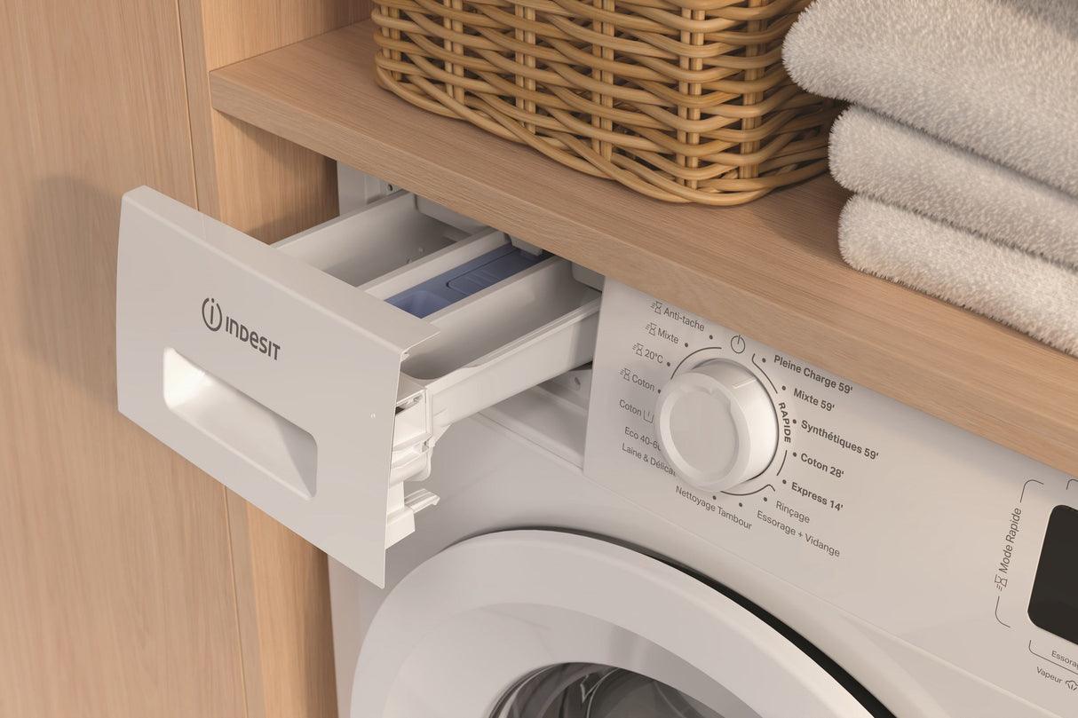 Lave-linge hublot INDESIT IM642MYTIMEFR - 6 kg - Induction - L60 cm - 1200 trs/min - Blanc