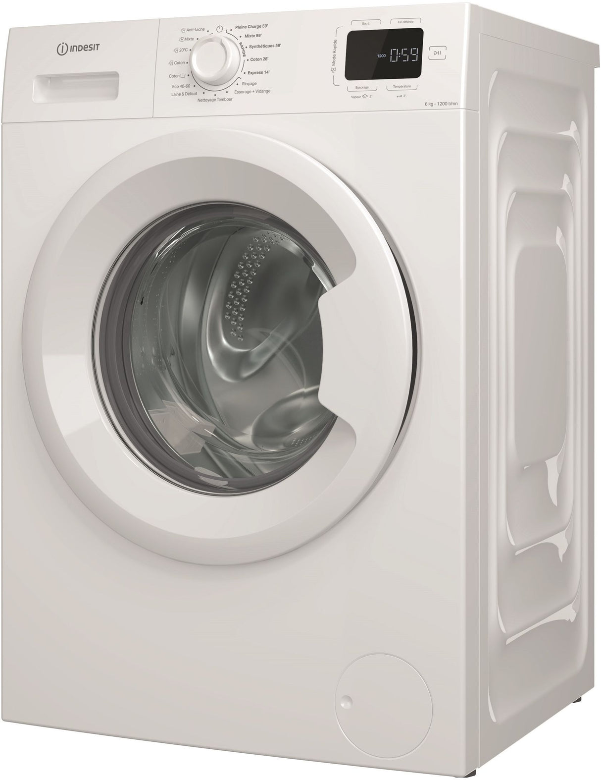 Lave-linge hublot INDESIT IM642MYTIMEFR - 6 kg - Induction - L60 cm - 1200 trs/min - Blanc