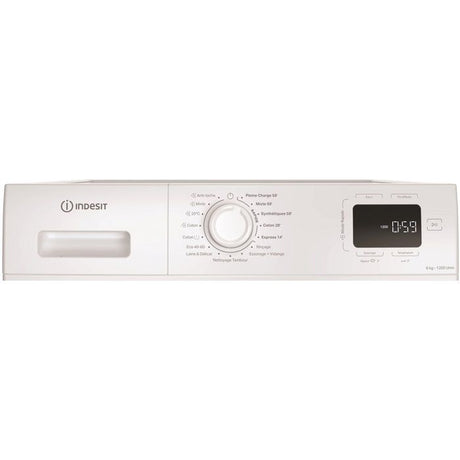 Lave-linge hublot INDESIT IM642MYTIMEFR - 6 kg - Induction - L60 cm - 1200 trs/min - Blanc