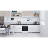 Cuisiniere a induction - INDESIT - IS67IQ5KCW/E - 3 foyers - 2600 W - 60 cm - Blanc