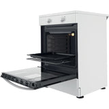 Cuisiniere a induction - INDESIT - IS67IQ5KCW/E - 3 foyers - 2600 W - 60 cm - Blanc