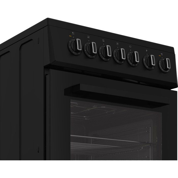 Cuisiniere vitrocéramique - INDESIT - I5V3PCB - 4 foyers - 7700 W -  L50 cm - Noir