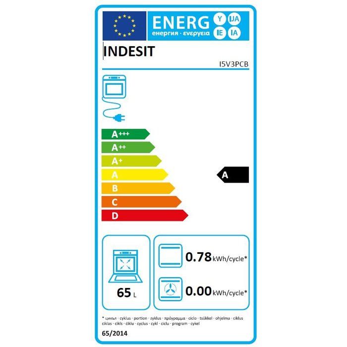 Cuisiniere vitrocéramique - INDESIT - I5V3PCB - 4 foyers - 7700 W -  L50 cm - Noir