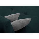 CanapÈ d'angle convertible rÈversible + coffre de rangement - Tissu Bleu - L 289 x P 94/188 x H 88 cm - INDIAN