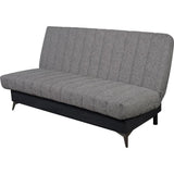 INDY Clic-clac - 2/3 places - Matelas SIMMONS Ep.13 cm - Mousse HR 35 kg/m3 - Tissu Noir - Fabriqué en France