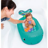 Baignoire baleine gonflable - Avec balles de jeu et thermometre intégré - 76.2 x 45.7 cm - Bleu - INFANTINO