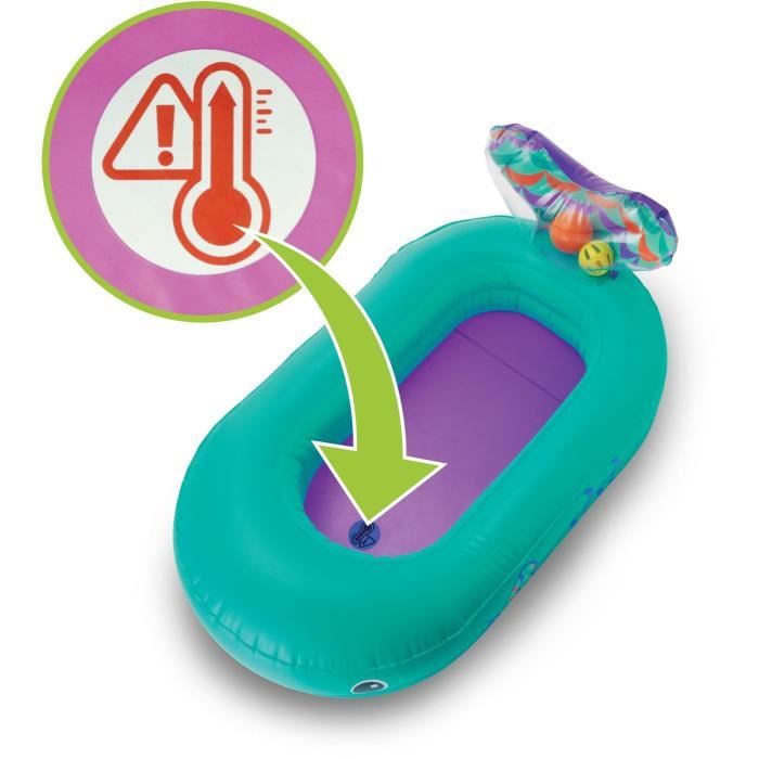 Baignoire baleine gonflable - Avec balles de jeu et thermometre intégré - 76.2 x 45.7 cm - Bleu - INFANTINO