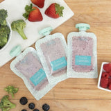 Gourdes réutilisables - INFANTINO - Pack 25 - 100 g - Compatibles Squeeze Station - Sans BPA, PVC ni phtalates