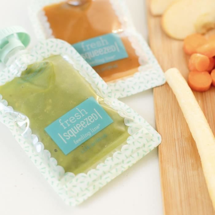 Gourdes réutilisables - INFANTINO - Pack 25 - 100 g - Compatibles Squeeze Station - Sans BPA, PVC ni phtalates