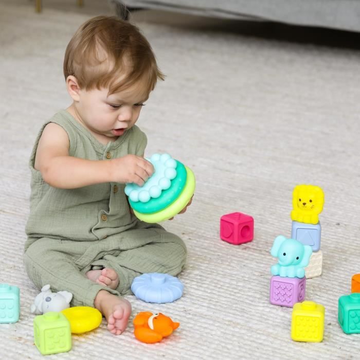 Coffret de 20 pieces sensorielles - INFANTINO - 315222 - Empilables