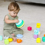 Coffret de 20 pieces sensorielles - INFANTINO - 315222 - Empilables