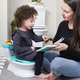 BABY EINSTEIN Mini Toilette enfant avec Réducteur de Toilette inclus, Chasse d'eau musicale, ludique, Cadeau Noel bébé