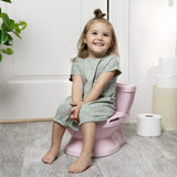 INGENUITY Mini Toilette fille avec Réducteur de Toilette enfant inclus, Chasse d'eau musicale