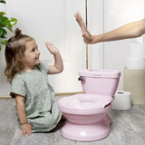 INGENUITY Mini Toilette fille avec Réducteur de Toilette enfant inclus, Chasse d'eau musicale