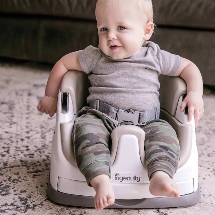 INGENUITY Réhausseur de chaise bébé enfant de 6 mois a 3 ans, Base 2 en 1 Cachemire, Cadeau Noel bébé