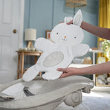 INGENUITY Transat bébé confort Petit Lapin, Arche d'éveil lumineuse, Coussin réducteur amovible, cadeau bébé