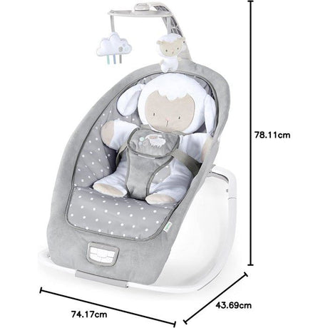 INGENUITY Transat pour bébé bascule évolutif pliable - Petit Mouton - Position fixe ou bascule,cadeau bébé