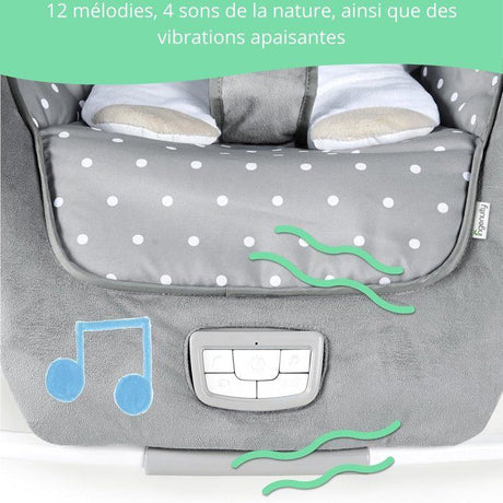 INGENUITY Transat pour bébé bascule évolutif pliable - Petit Mouton - Position fixe ou bascule,cadeau bébé