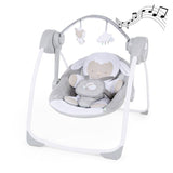 INGENUITY Transat pour bébé Balancelle électrique pliable - Petit Mouton - Arche et jouets amovible, cadeau bébé