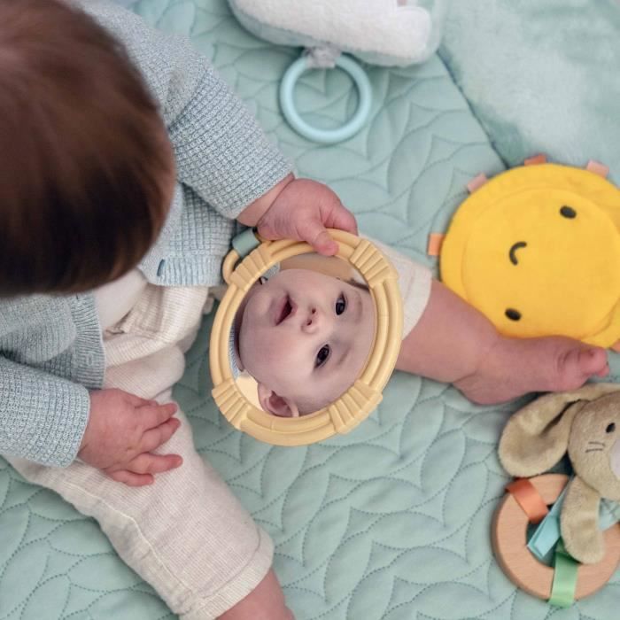 INGENUITY Tapis d'éveil au sol bébé Calm Spring Extra moelleux 6 jouets mutil sensoriels détachable