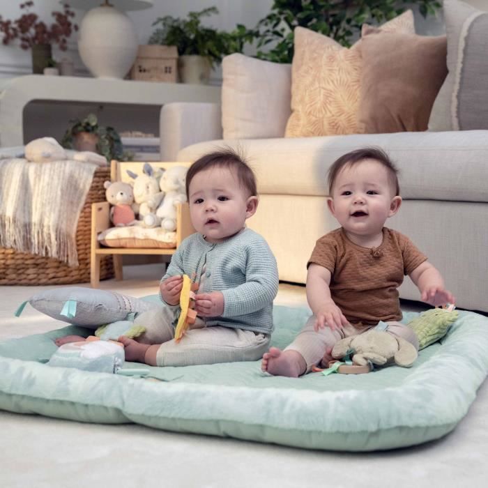 INGENUITY Tapis d'éveil au sol bébé Calm Spring Extra moelleux 6 jouets mutil sensoriels détachable