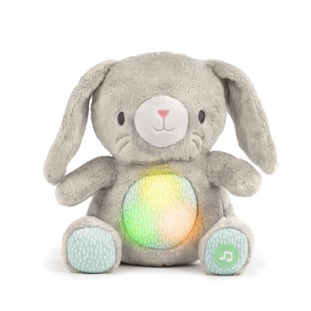 INGENUITY Doudou bébé lapin Sylvi, peluche, mélodies et vibrations apaisantes, lumineux, cadeau bébé