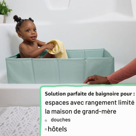 INGENUITY - Baignoire bébé pliable - Nomade - Doublure imperméable - Facile a nettoyer