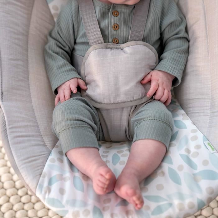 INGENUITY Transat bébé balancelle électrique pliable EndlessBloom, arche jouets, réglages balancement, minuterie, inclinaison