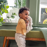 INGENUITY Veilleuse bébé, Doudou lapin, cadeau Noël, peluche Sylvie, réponds au pleurs de bébé, musicale, lumineux, attache tétine