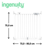 INGENUITY Barriere de sécurité sans perçage- Easy Install- de 73 a 80 cm - pression, sans vis ni perçage, enfant, bebe, escalier