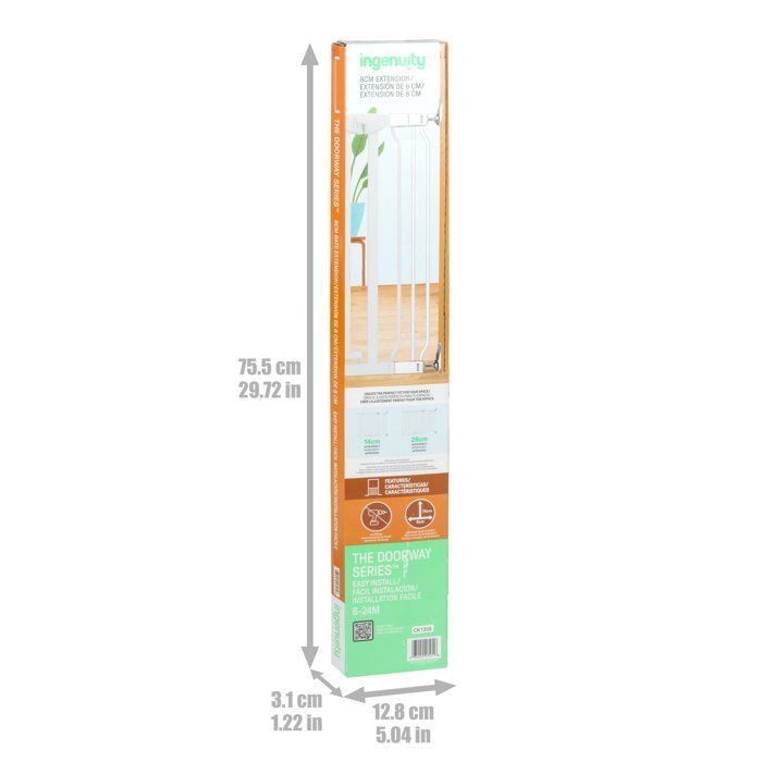 INGENUITY Extension Barrieres de Sécurité 8cm - adaptée pour la barriere Easy Install