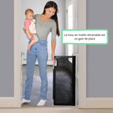 INGENUITY Barriere de sécurité enfant jusqu'a 136cm, Retractable, Auto Lock Easy Close, escalier, chien, animaux,facile a installer
