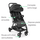 INGENUITY Poussette ultra compacte 3Dquickclose, légere, des la naissance jusqu'a 4 ans,0 a 22.7 kg, couverture de pluie inclus