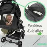 INGENUITY Poussette ultra compacte 3Dquickclose, légere, des la naissance jusqu'a 4 ans,0 a 22.7 kg, couverture de pluie inclus