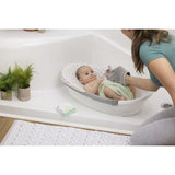 INGENUITY - Baignoire bébé Sylvi - Hamac évolutif de nourrisson jusqu'a 6 mois, gant de toilette et livre bain bébé inclus 24M+