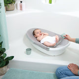 INGENUITY Baignoire bébé évolutive, extra-large avec transat bébé hamac en tissu doux et support bébé assis de 0 a 24 mois