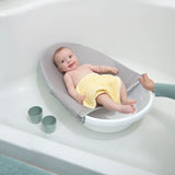 INGENUITY Baignoire bébé évolutive, extra-large avec transat bébé hamac en tissu doux et support bébé assis de 0 a 24 mois