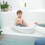 INGENUITY Baignoire bébé évolutive, extra-large avec transat bébé hamac en tissu doux et support bébé assis de 0 a 24 mois