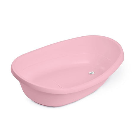INGENUITY Baignoire bébé évolutive rose, extra-large, transat bébé hamac en tissu, support bébé assis, 2 jeux d'eau de 0 a 24 mois