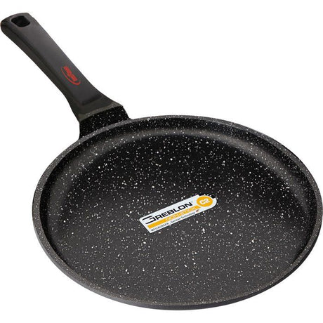 Poele a crepes - INOXIBAR - Ř 26 cm - Anti-adhésif - Tous feux dont induction - Noir