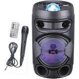 INOVALLEY KA02 BOWL- Enceinte lumineuse Bluetooth 400W - Fonction Karaoké - Boule kaléidoscope LED multicolore - Port USB, Micro-SD