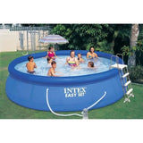Kit Piscine hors sol autoportante INTEX - Easy Set - 457 x 107 cm - Ronde (Pompe, bâche, tapis de sol, échelle) - 26166NP