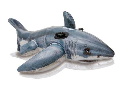 Bouée gonflable INTEX Grand Requin Blanc a Chevaucher - 173x107 cm - Pour Enfant a partir de 3 ans