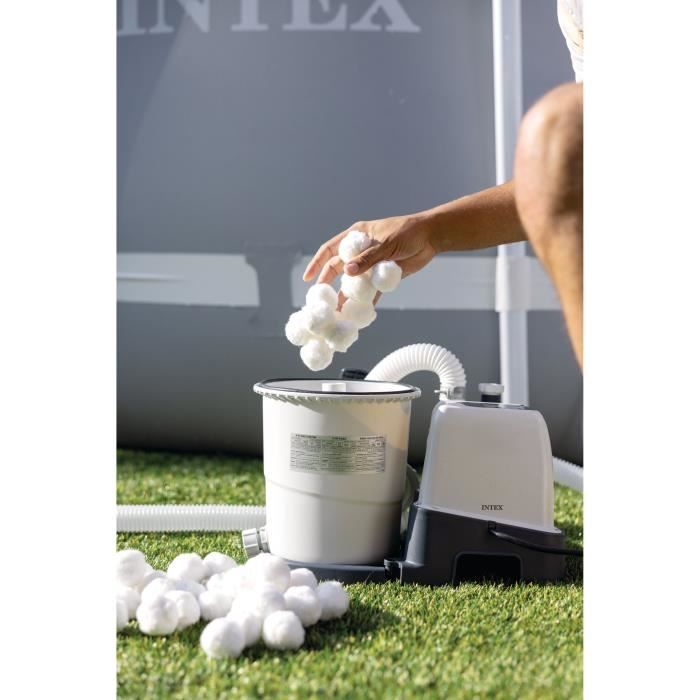 Balles Filtrantes - INTEX - Finesse de filtration 3 a 5 microns - Durée de vie 3 a 5 ans