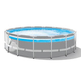 Kit Piscine hors sol tubulaire INTEX - Pris Frame - 488 x 122 cm - Ronde (Pompe, b‚che, tapis de sol et Èchelle) - 26730NP