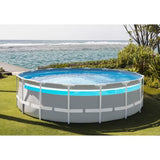 Kit Piscine hors sol tubulaire INTEX - Pris Frame - 488 x 122 cm - Ronde (Pompe, bâche, tapis de sol et échelle) - 26730NP