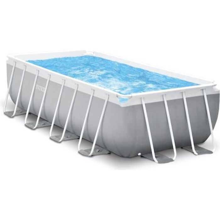 Kit Piscine hors sol tubulaire INTEX - Pris Frame - 400 x 200 x 107 cm - Rectangulaire (Livrée avec pompe et échelle) - 26790NP