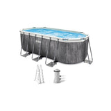 Kit Piscine hors sol tubulaire INTEX - Baltik - 400 x 200 x 122 cm - Ovale (LivrÈe avec pompe et Èchelle) - int26793fr